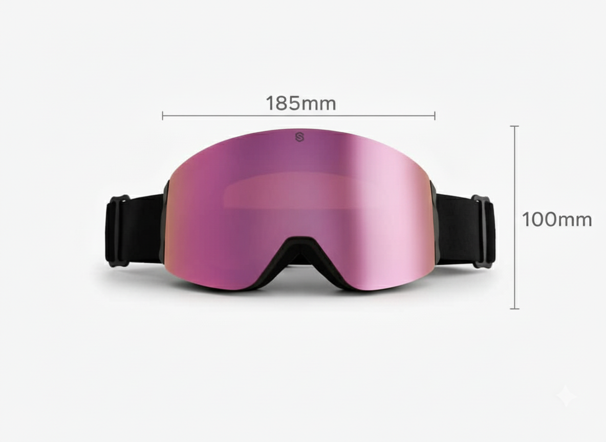 SnowBogan OTG Ski Goggles – Anti-Fog Snowboard Goggles