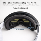 SnowBogan OTG Ski Goggles – Anti-Fog Snowboard Goggles
